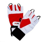 GUANTES DE MUÑEQUERA Color rojo-blanco talla M